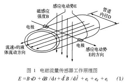 電(dian)磁流量(liang)計傳感(gan)器工作(zuo)原理圖(tu)