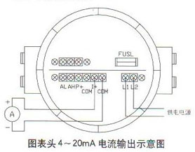 圓表頭(tou)4~20mA電流輸出(chu)示意圖