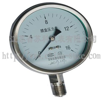 不(bu)鏽鋼膜盒(he)壓力表